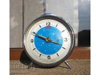 old mechanical clock alarm clock space satellite theme
