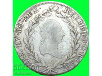 20 Kreuzers 1785 Austria A - Viena Joseph II argint 29 mm