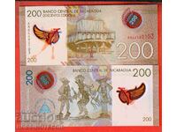 NICARAGUA NICARAGUA 200 issue 2023 2025 UNC POLIMER 10 simboluri