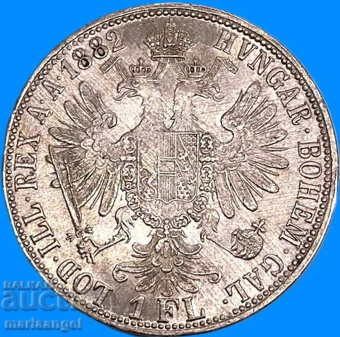 Доставка на Австрия 1 флорин 1882 Франц Йозеф I щемпел-гланц Доставка на Австрия 1 флорин 1882 Франц Йозеф I щемпел-гланц