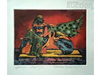 Tablou, grafică, "Angels", autor R. Baramov (1966-2021)
