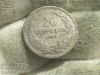 Regatul Bulgariei 20 stotinki 1906