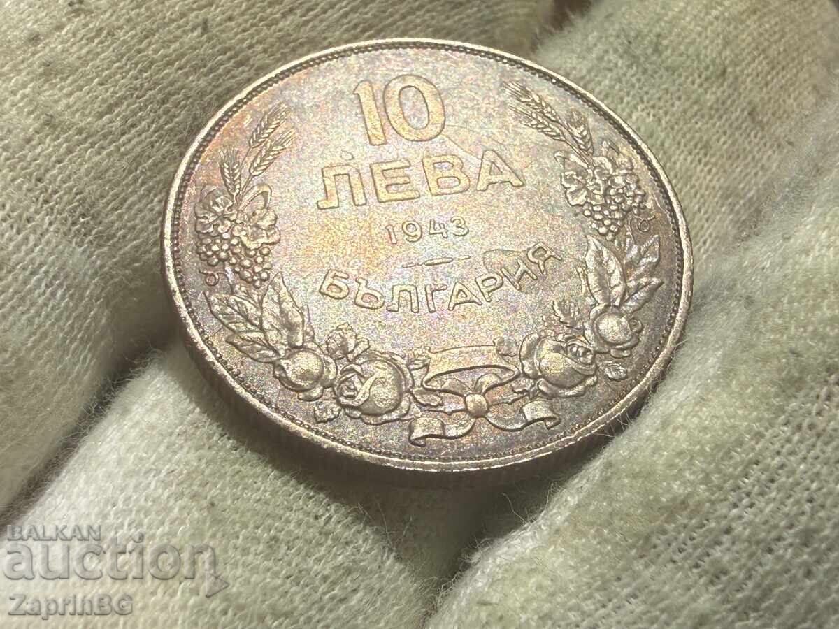 Δημοπρασία Βασίλειο της Βουλγαρίας 10 λέβα 1943 aUNC