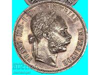 1 Флорин 1890 Австрия Франц Йозеф 29мм 12,35г  Лукс