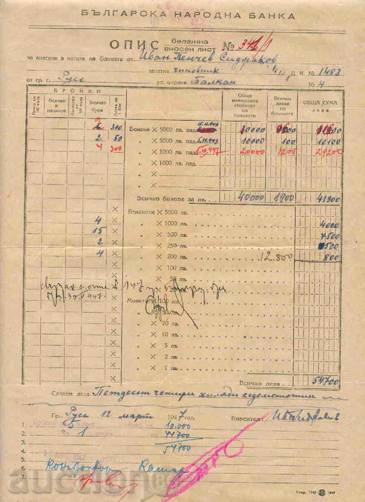 Banca Ster. 1745/1947 Banca Națională a Bulgariei 14