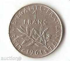 1 франк Франция 1961 г.