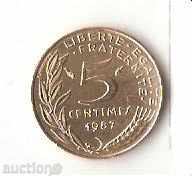 5 centimes Γαλλία 1987