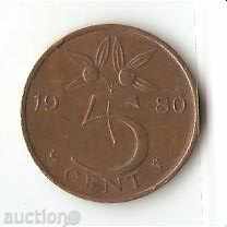 Olanda 5 cenți 1980