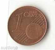 Австрия  1 евроцент  2002 г.