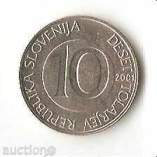 Словения  10  толара  2001 г.