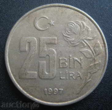 25.000 liras-1997. - Turcia
