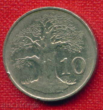 Зимбабве 1980 -  10 цента  Zimbabwe FLORA FAUNA / C 406