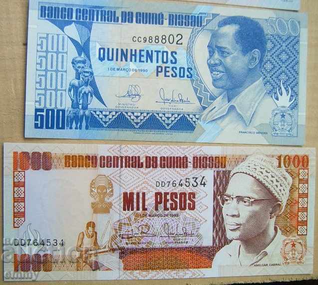 Selling banknotes set 4 pieces Guinea-Bissau 1990 - 5