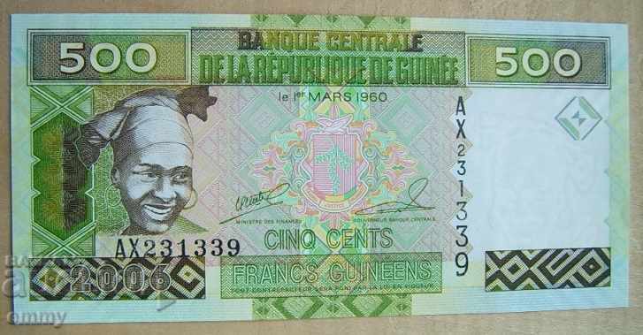 Bancnota Guineei de 500 de centi 1960