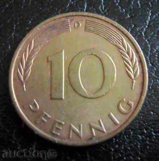 10 pfennig - 1972 D