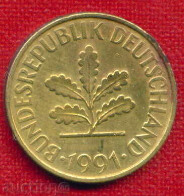 Auction  DEF Germany 1991 - 10 Pfennig A Germany BRD - FLORA / C796