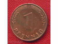 GEF Germany 1950 - 1 Pfennig F Germany BRD - FLORA / C 818