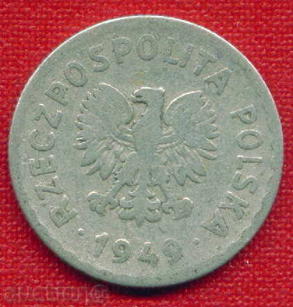 Auction Poland 1949 - 1 Zloty / ZLOTY Poland / C 635 Auction Poland 1949 - 1 Zloty / ZLOTY Poland / C 635