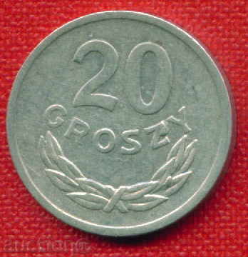 Poland 1975 - 20 groshes / GROSZY Poland / C 1081 with price 0.30 BGN | € 0.15
