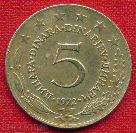 Yugoslavia 1972 - 5 dinars / DINARA Yugoslavia / C 448