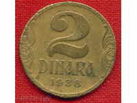 Yugoslavia 1938 - 2 dinars / DINARA Yugoslavia / C 824