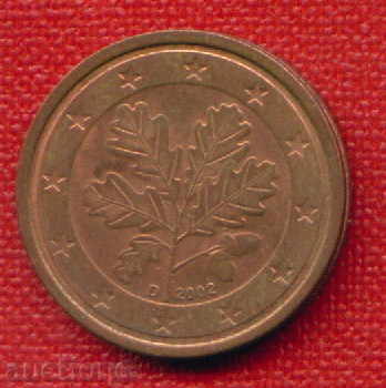 Германия 2002 - 2 евро цента ( D ) / euro CENT Germany /E 38