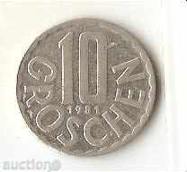 Австрия  10  гроша  1981 г.
