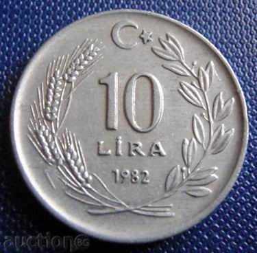 ТУРЦИЯ-10 LIRA-1982г.