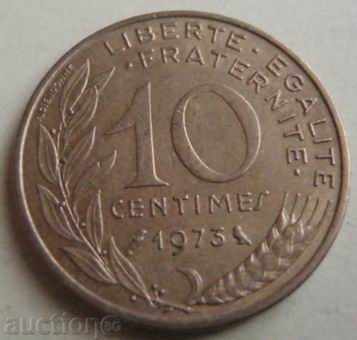 Франция-10 сантима-1973г.