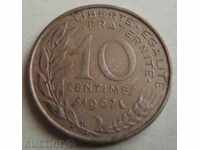Франция-10 сантима-1967г.