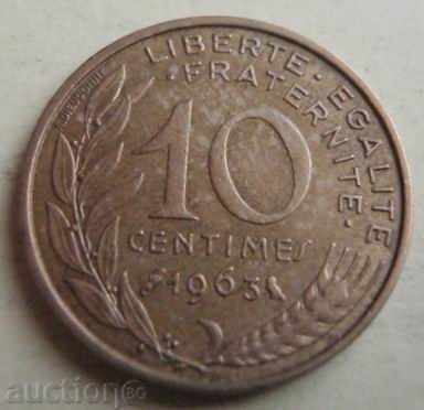 Γαλλία-10 centimes-1963.