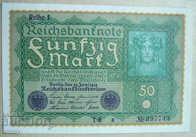 Reichsmark 50 banknote Germany 1919 for sale