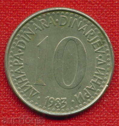 Auction Yugoslavia 1983 - 10 dinars / DINARA Yugoslavia / C 1395 Auction Yugoslavia 1983 - 10 dinars / DINARA Yugoslavia / C 1395
