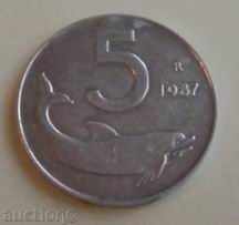 ΙΤΑΛΙΑ 5 λίρες -1987g.