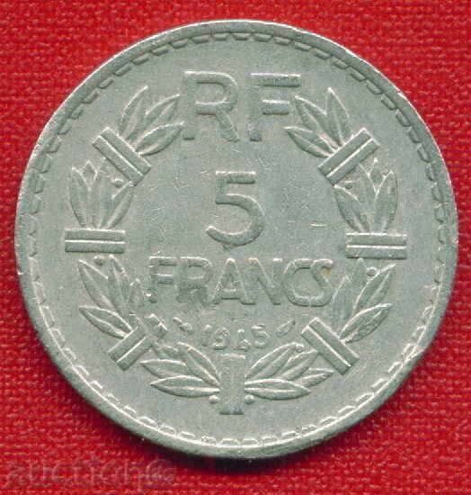 France 1945 - 5 francs / FRANCS France / C 1207 with price 2.00 BGN | € 1.02 France 1945 - 5 francs / FRANCS France / C 1207 with price 2.00 BGN | € 1.02