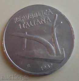 Italia- 10 liras -1987g.