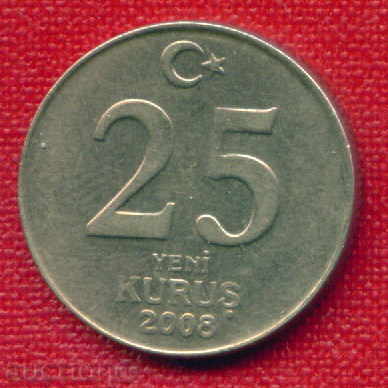 Турция 2008 - 25 куруш / KURUS Turkey / C 1141