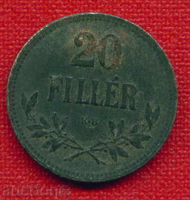 Hungary 1917 - 20 Fillets / FILLER Hungary / C 1315 with price 2.50 BGN | € 1.28