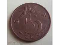 NETHERLANDS-5 cent-1951