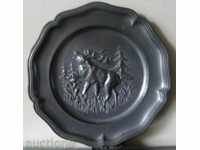 PLATE, DECORATIVE, ZINC -BLAGORODEN STAG -3