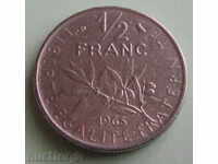 ФРАНЦИЯ-1/2 франк-1965г.