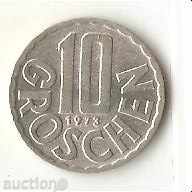 Австрия  10  гроша  1973 г.