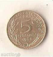 5 centimes Γαλλία 1968