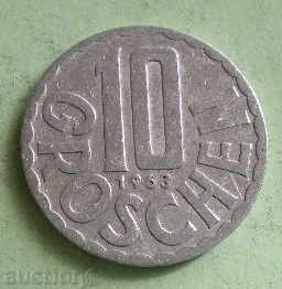 Австрия-10 гроша 1963г.