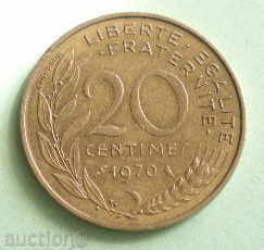 Франция-20 сантима-1970г.