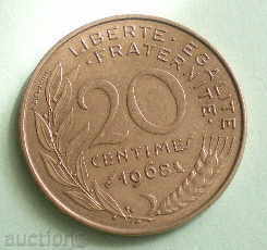 Franța 20 centime-1968.