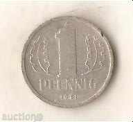 DDR 1 pfennig 1981