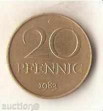 + GDR 20 pfennig 1983
