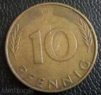 Германия-10 pfennig 1971j