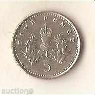 + UK 5 pence 2001